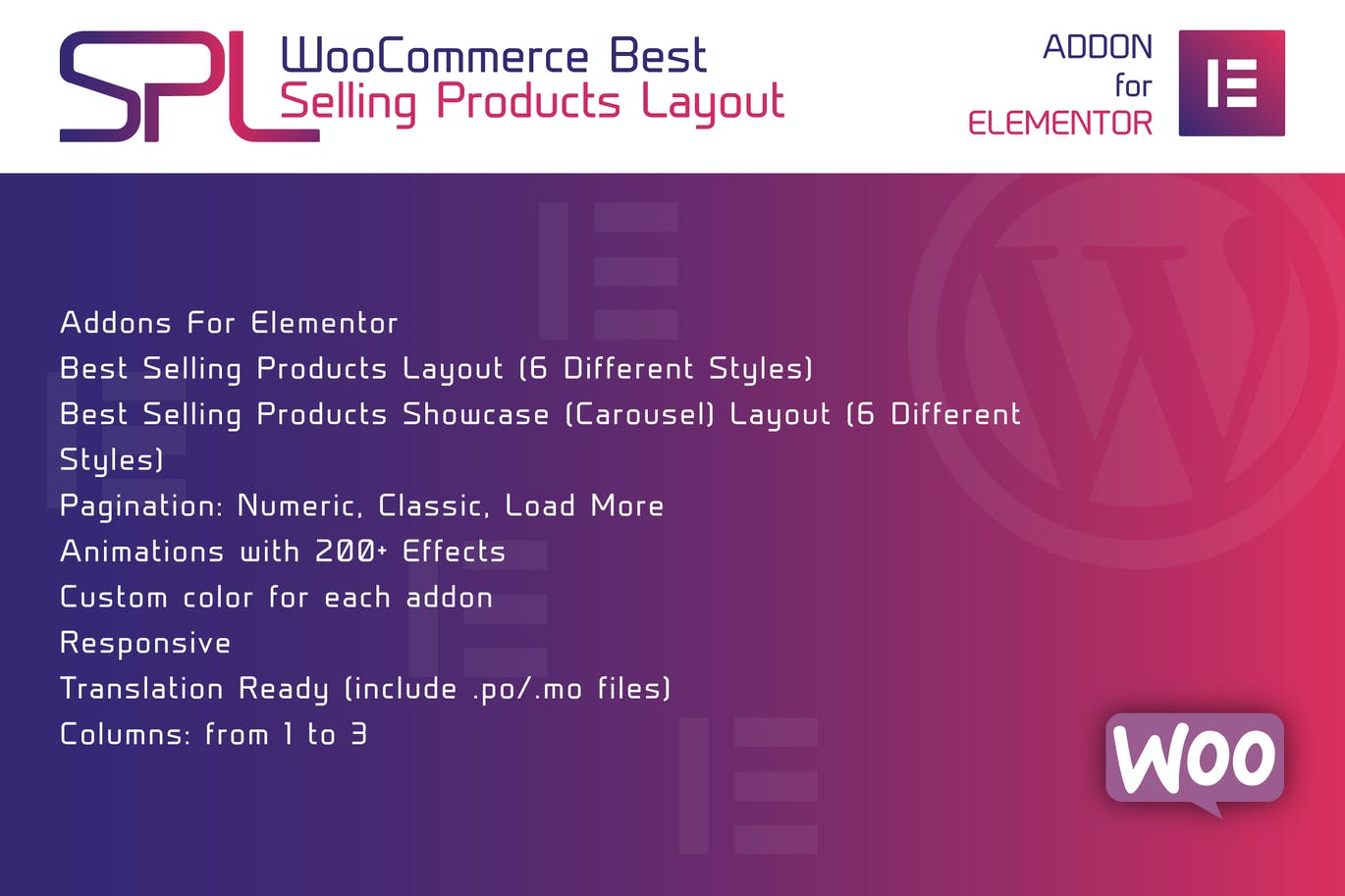 Elementor的WooCommerce畅销产品插件