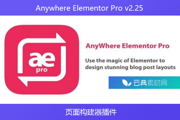 Anywhere Elementor Pro v2.25 – 页面构建器插件