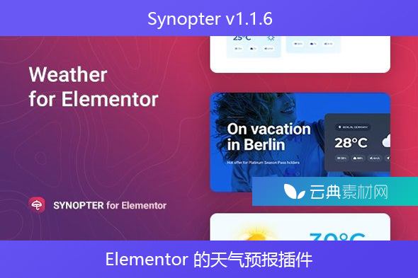 Synopter v1.1.6 – Elementor 的天气预报插件