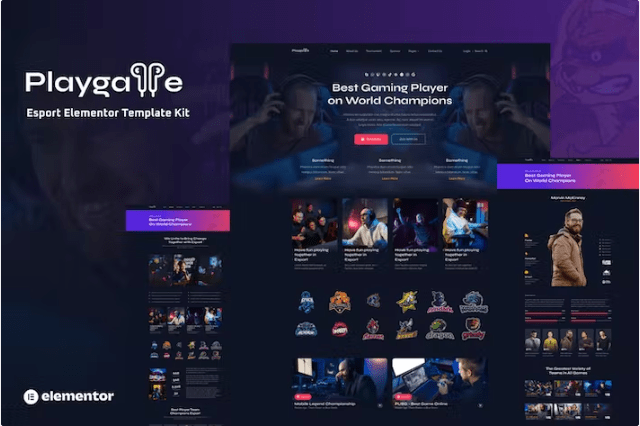 Playgame – 电子竞技 Elementor 模板工具包