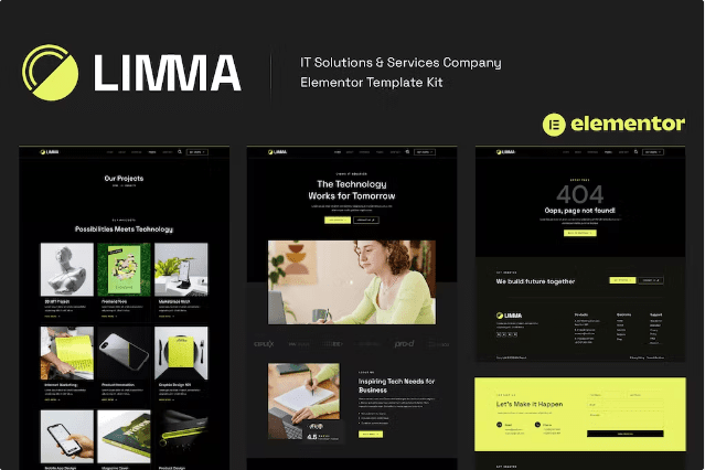 Limma – IT 解决方案和服务公司 Elementor 模板工具包