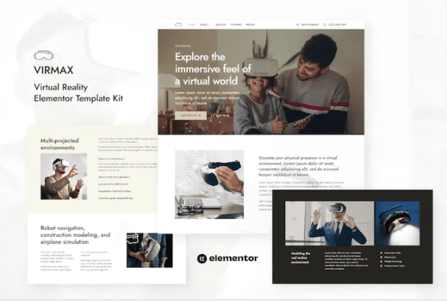 Virmax – 虚拟现实服务 Elementor 模板套件
