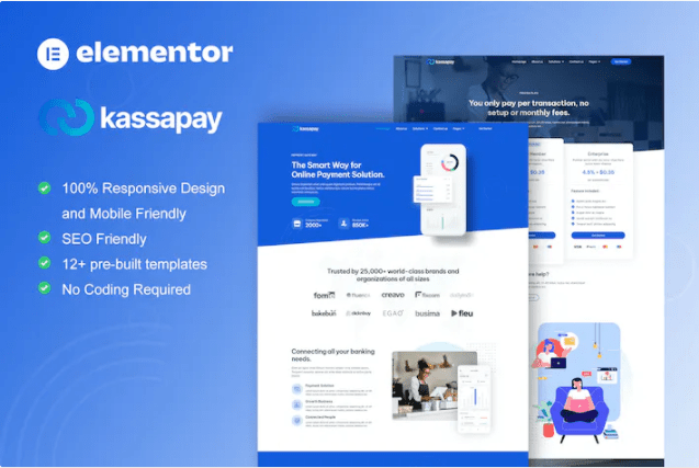 KassaPay – 在线支付网关 Elementor 模板套件