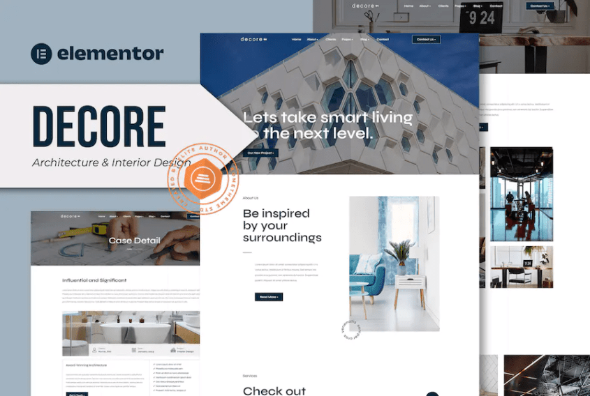 Decore – 建筑与室内设计 Elementor Pro 模板套件