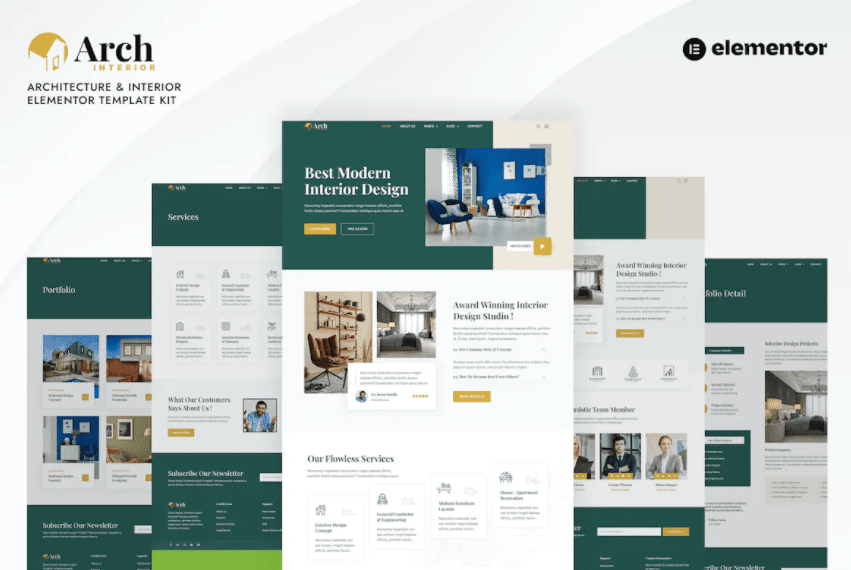 Archinterior – 建筑与室内 Elementor Pro 模板套件
