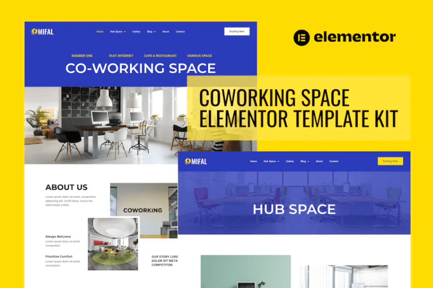 Mifal – Coworking Space Elementor 模板套件