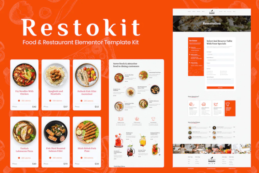 Restokit – 食品和餐厅 Elementor 模板套件