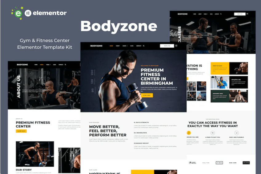 Bodyzone – 健身房和健身中心 Elementor 模板套件