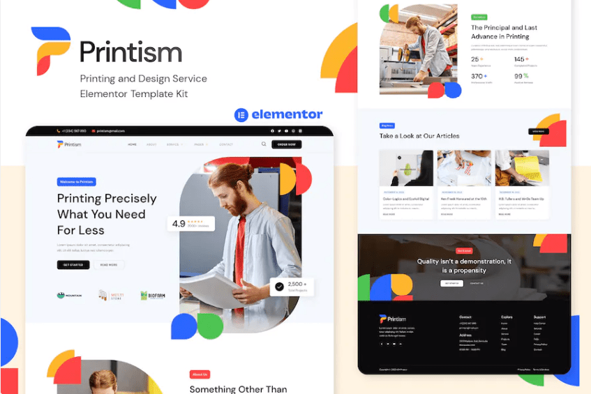 Printism – 印刷和设计服务元素模板套件