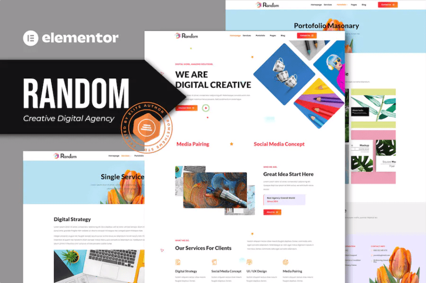 随机 – Creative Digital Agency Elementor 模板套件