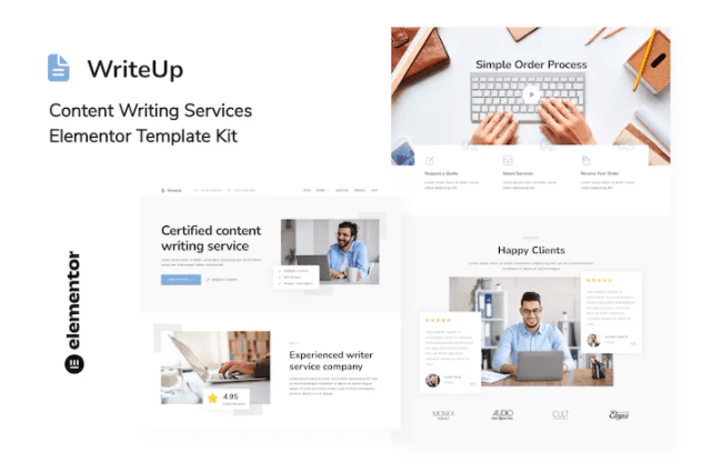 WriteUp – 内容写作服务 Elementor 模板套件