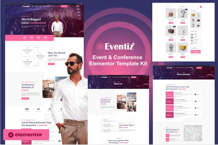 Eventiz – 活动和会议 Elementor Pro 模板套件