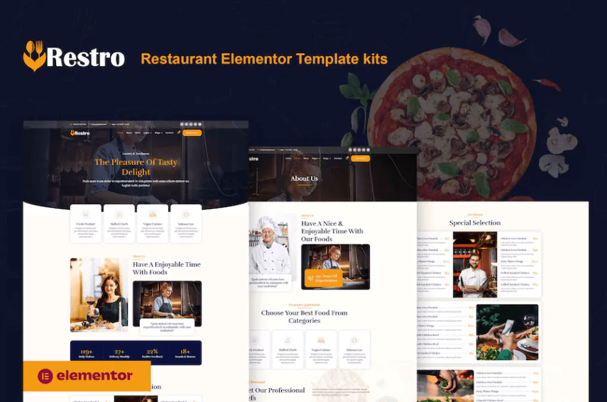 Restro – Elementor Pro 餐厅模板套件