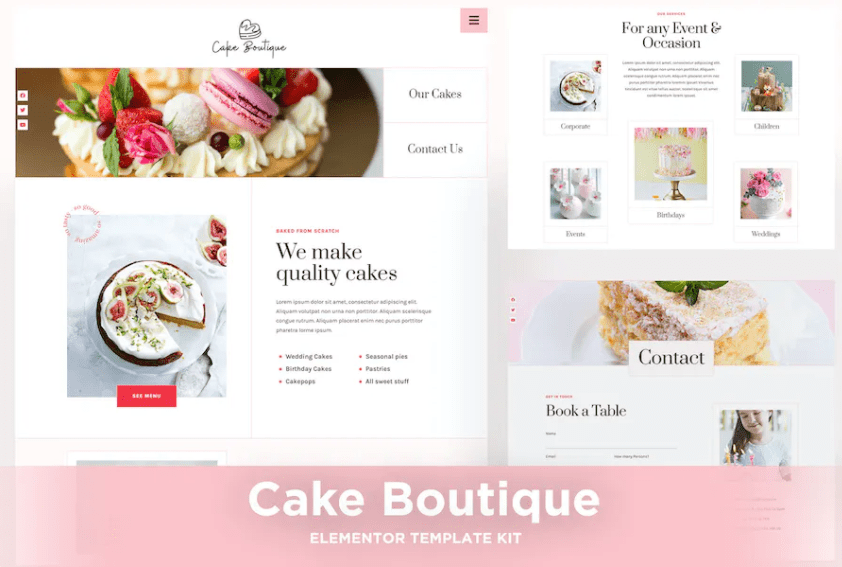 Cake Boutique – 蛋糕元素模板套件