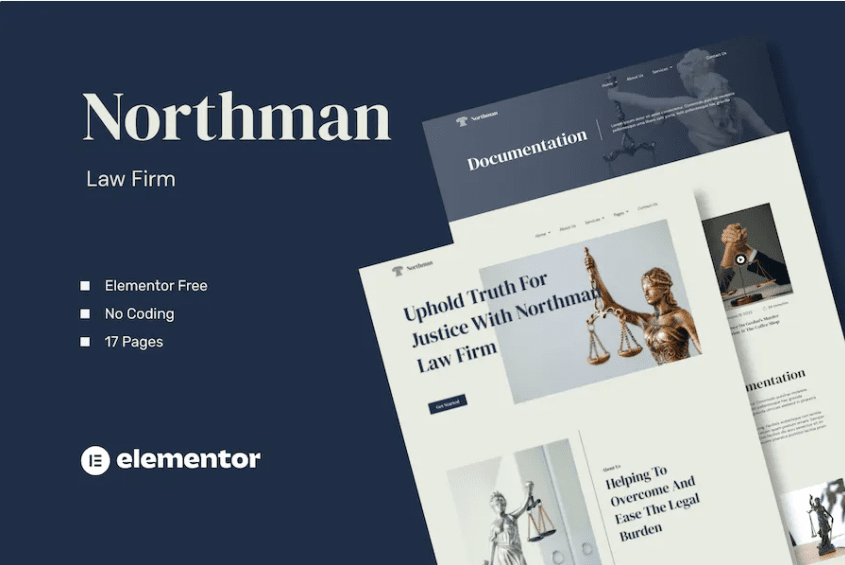 Northman – 律师事务所 Elementor 模板套件