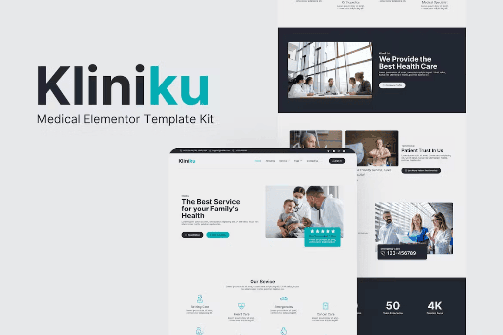 Kliniku – 医学元素模板套件