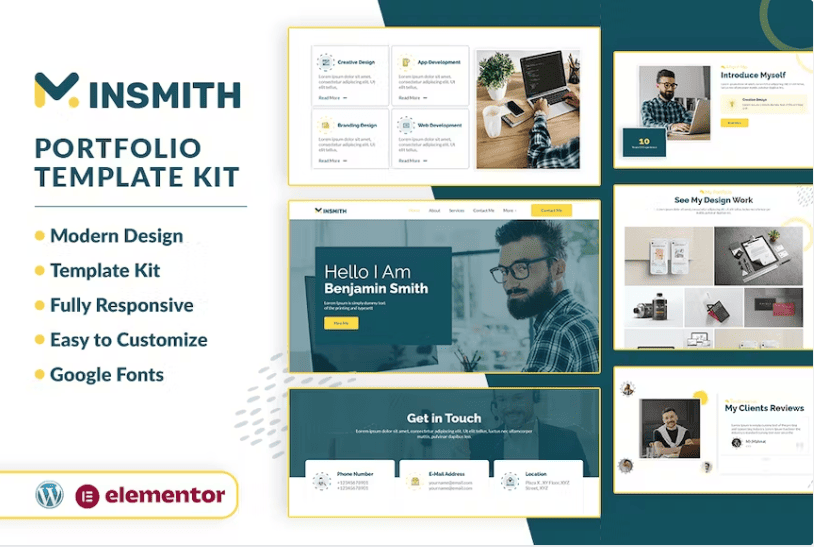 MINSMITH – Portfolio Elementor 模板套件