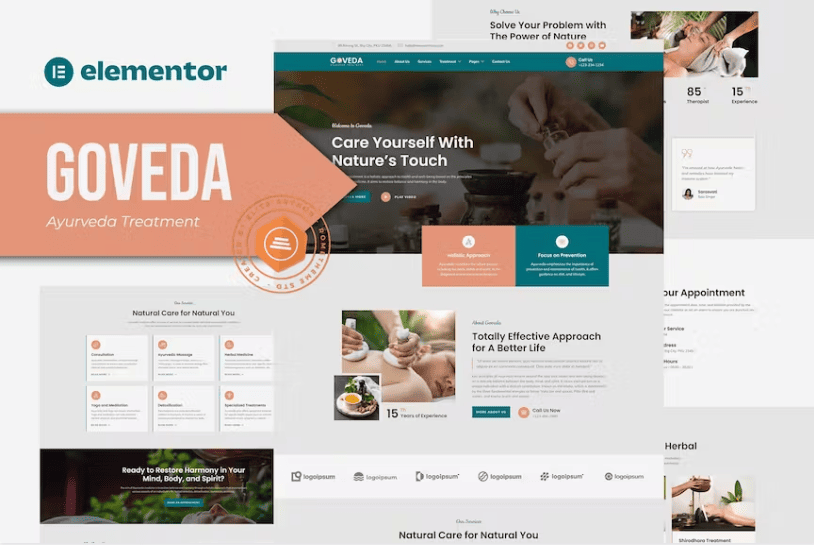 Goveda – 阿育吠陀治疗元素模板套件
