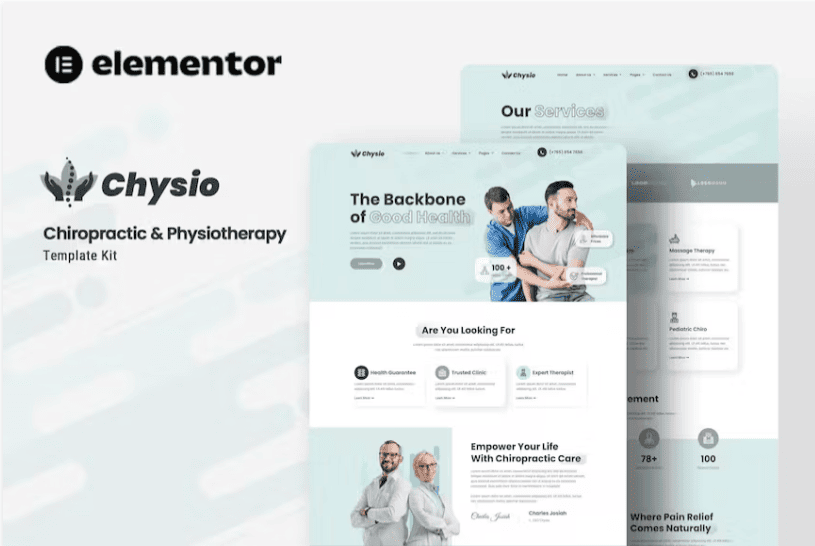 Chysio – 脊椎按摩疗法和物理治疗 Elementor 模板套件