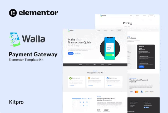 Walla – 支付网关 Elementor 模板工具包