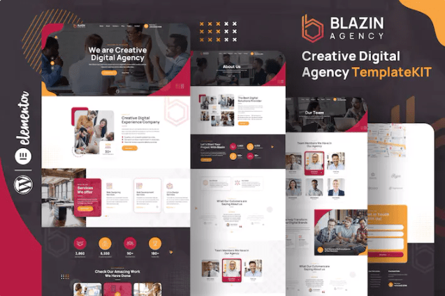 Blazin – Creative Digital Agency Elementor 模板套件