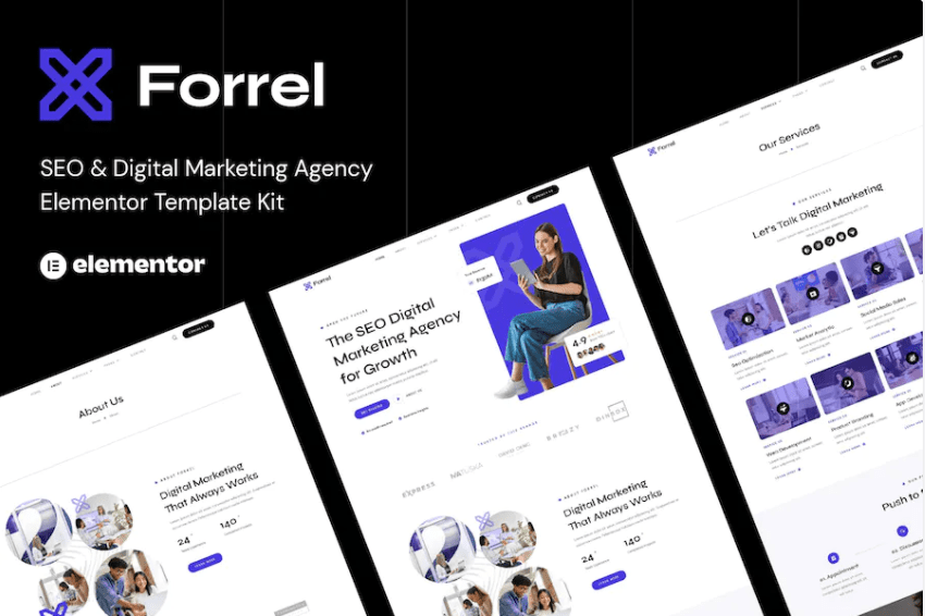 Forrel – SEO 和数字营销机构 Elementor 模板套件