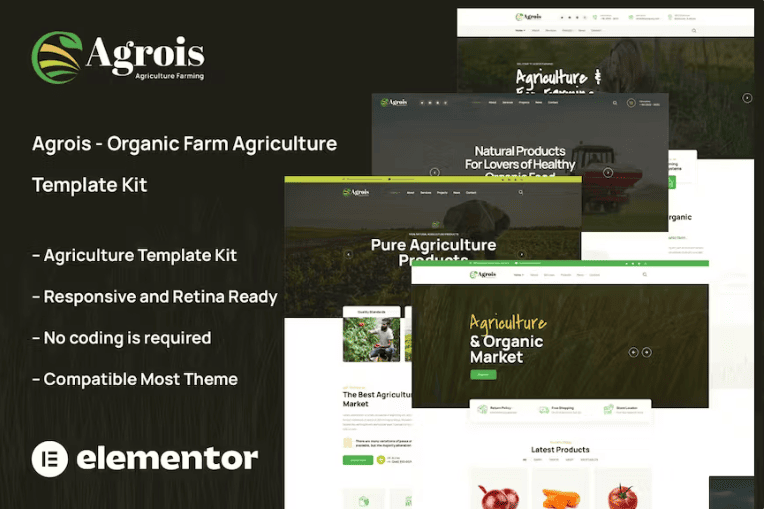 Agrois-有机农场农业模板套件