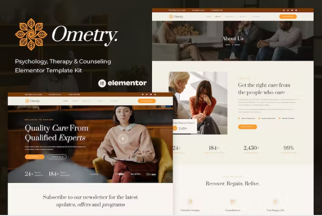 Ometry – 心理治疗和咨询 Elementor 模板套件