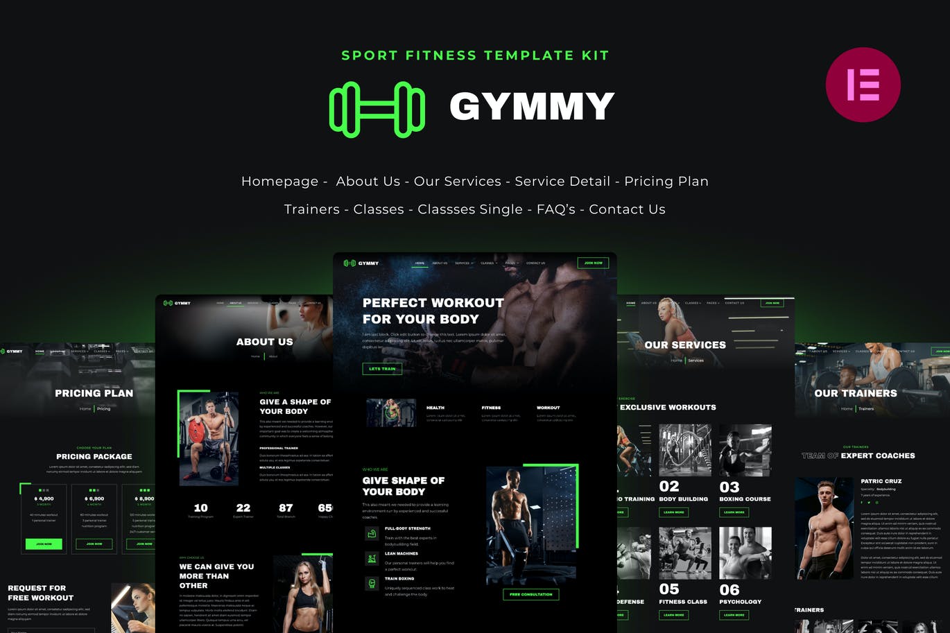 Gymmy | 运动与健身 Elementor Template Kit