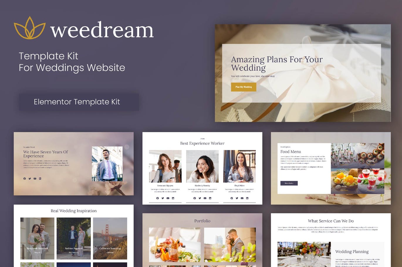 Weedream – 婚礼Elementor模板工具包