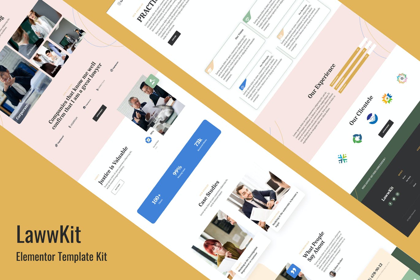 Lawwkit – 法律实践 Elementor Template Kit