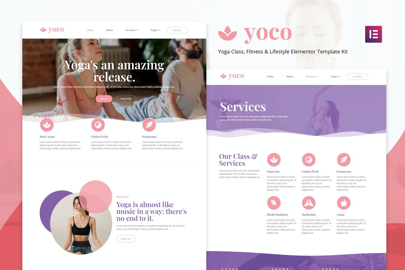 Yoco – 瑜伽 Elementor Template Kit