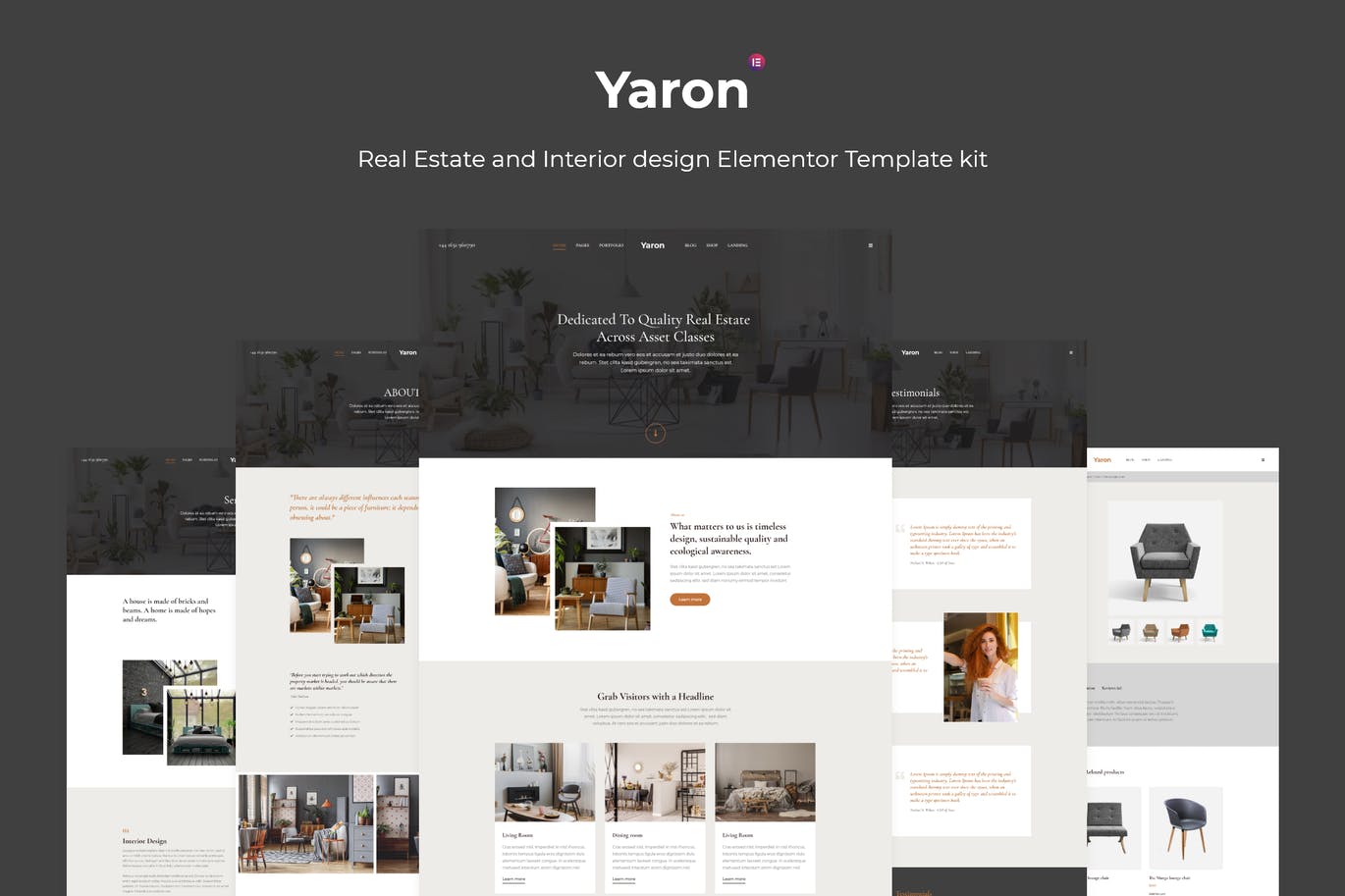 Yaron – 房地产与室内设计 Elementor Template kit