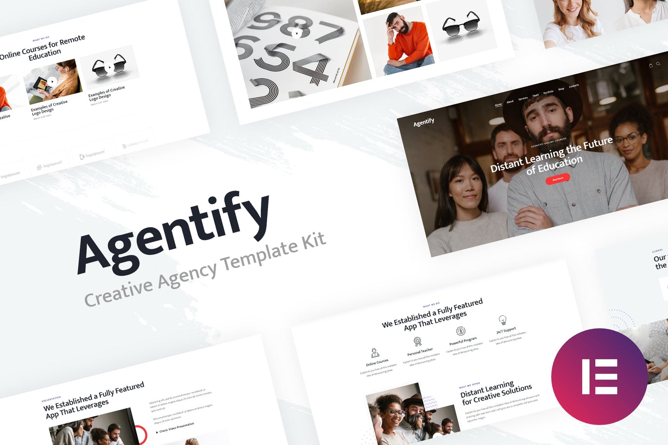 Agentify | 个人创意作品集 Elementor Template Kit