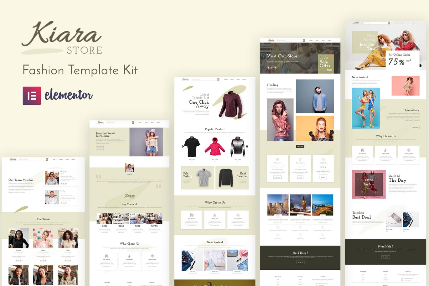 Kiara – 时尚 Elementor Template Kit