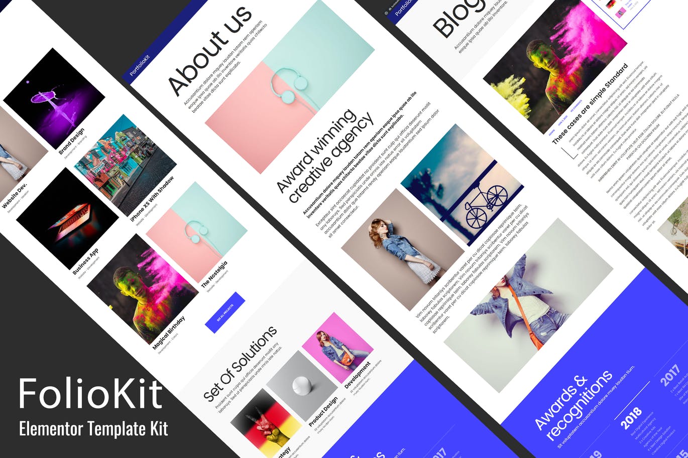 Foliokit – 个人作品组合 Elementor Template Kit