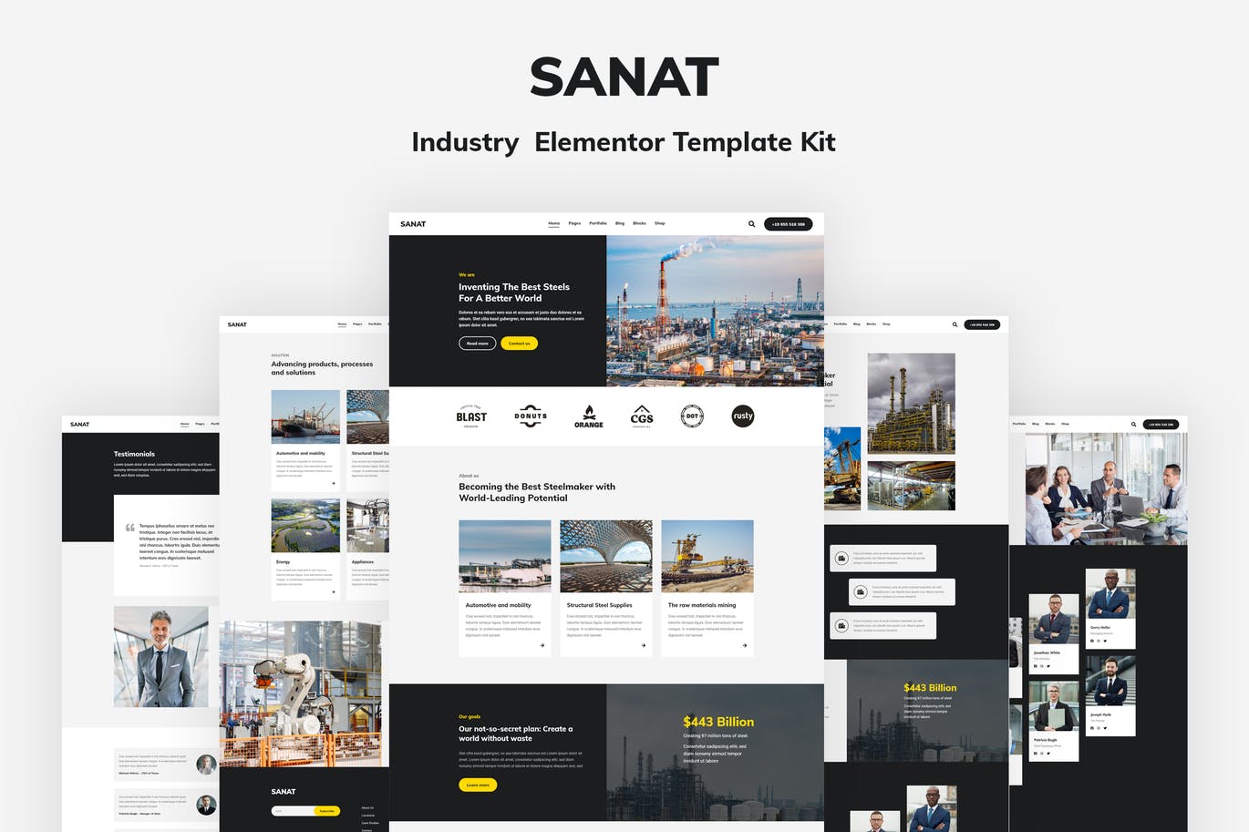 Sanat – 行业Elementor模板工具包