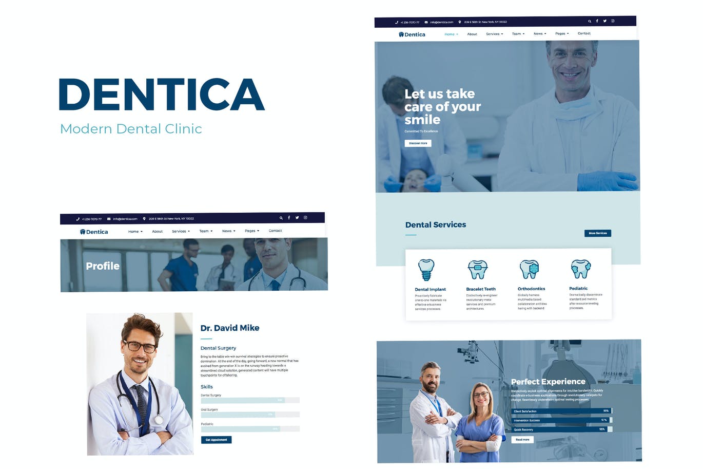 Dentica – 牙科诊所Elementor模板工具包