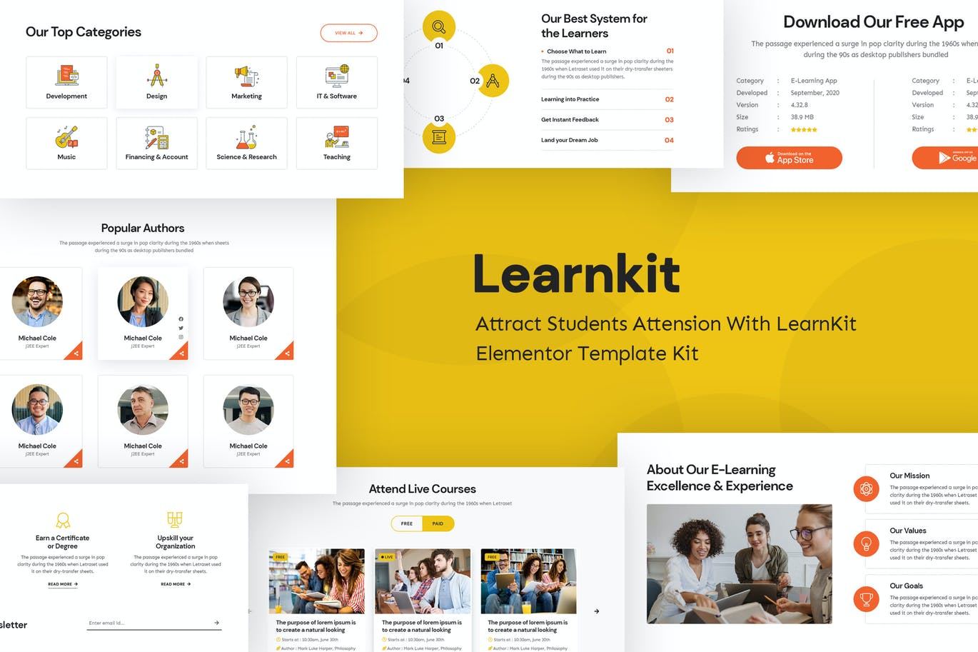 LearnKit – 电子学习Elementor模板工具包