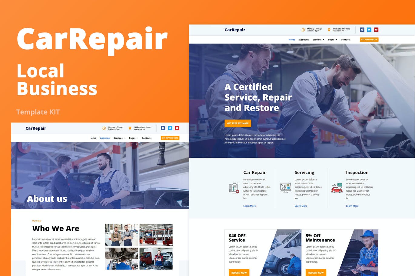 CarRepair – 本地业务 Template Kit