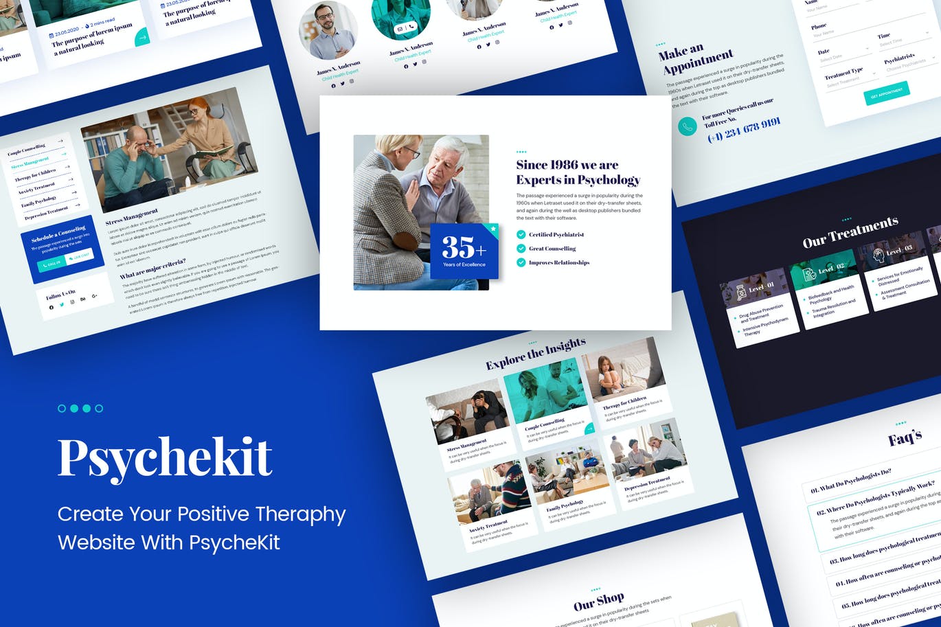 PsycheKit – 心理学家和催眠治疗师 Elementor Template Kit