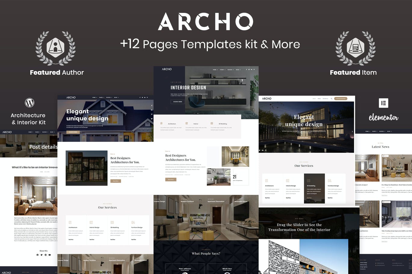 Archo – 建筑与室内 Elementor Template Kit