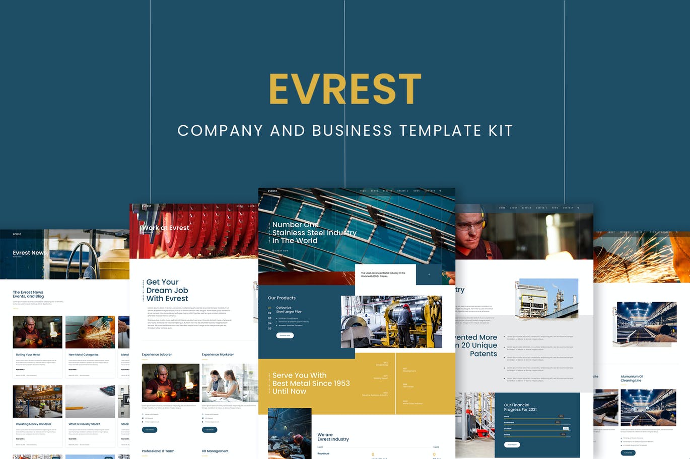 Everrest – 公司和商业元素模板套件