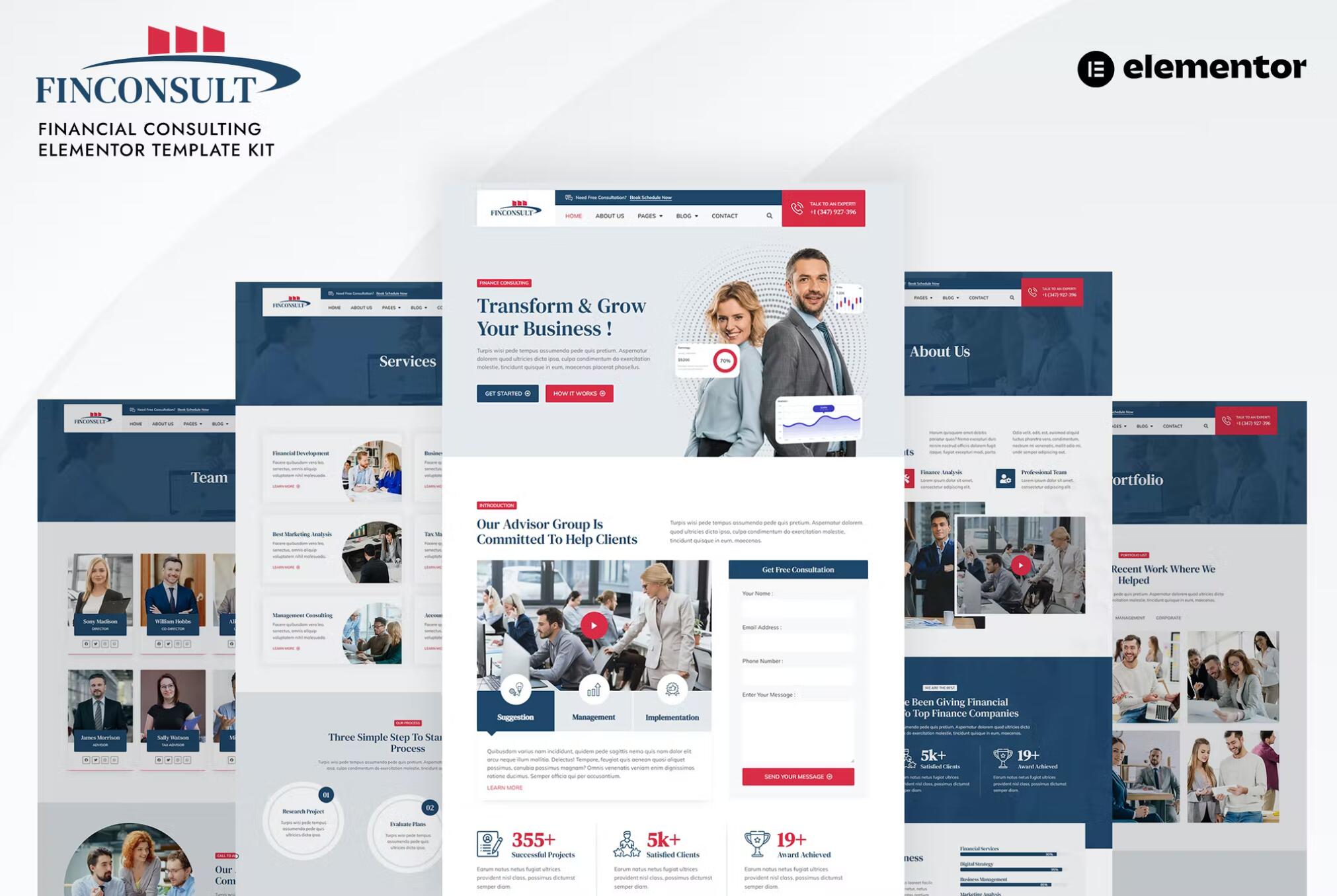 Finconsult – 财务咨询 Elementor 模板套件