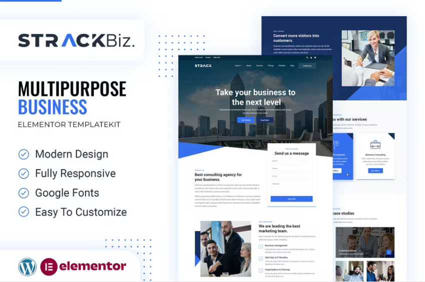 STRACK 商务 | Elementor 模板工具包