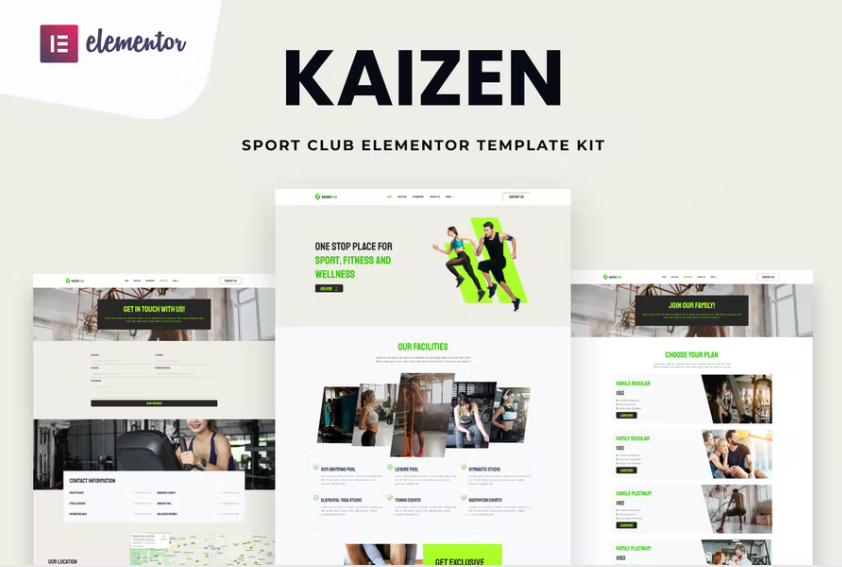 Kaizen – Sport Club Elementor 模板套件