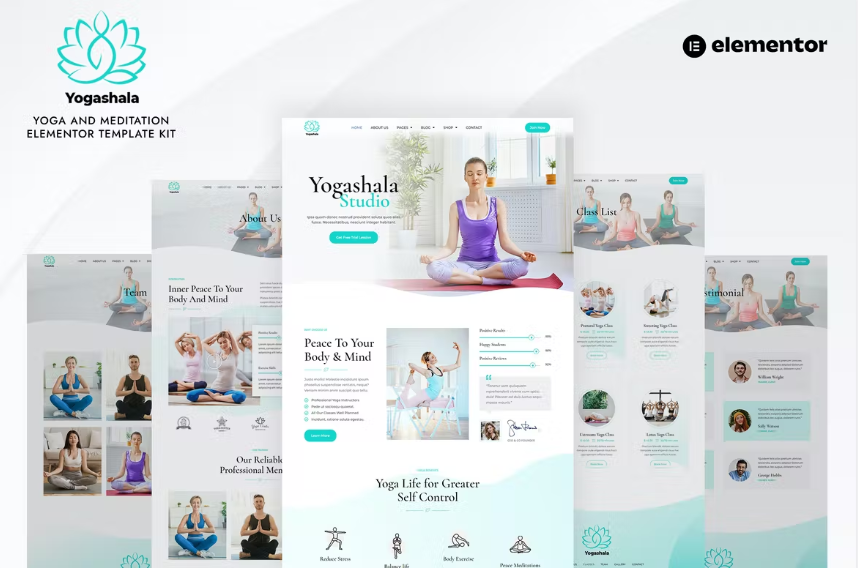 Yogashala – 瑜伽和冥想 Elementor 模板套件