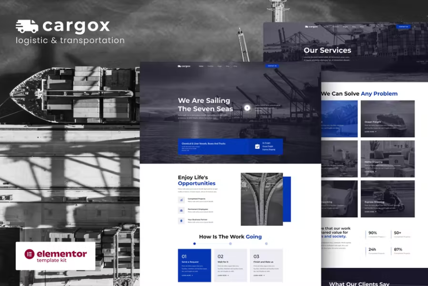 Cargox – 物流和运输 Elementor Pro 模板套件