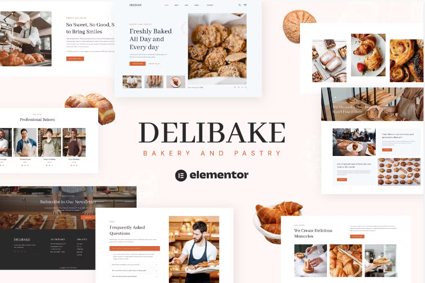 Delibake – 面包店和糕点店 Elementor 模板套件