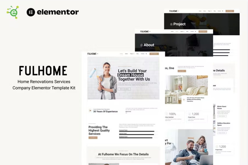 Fulhome – 家居装修和维修公司 Elementor Pro 模板套件